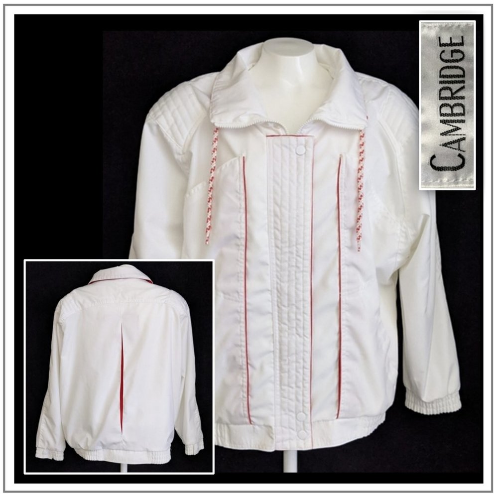 Cambridge Vintage Women's White & Red Jacket